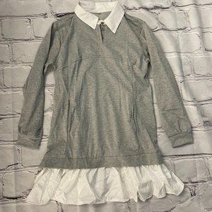 Gray One Piece Ruffle Tunic